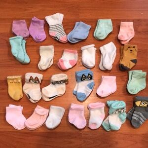 25 pairs Assorted  Baby Socks Pack - Multi Color